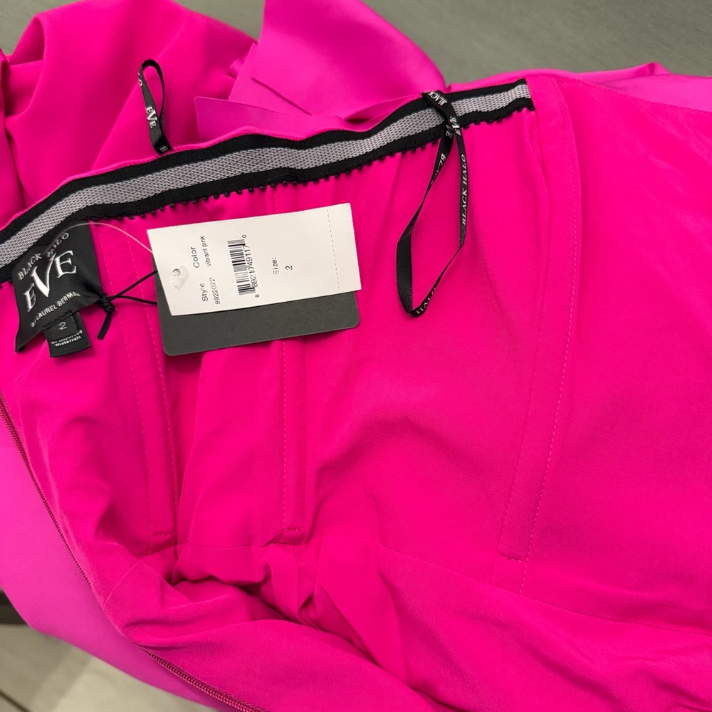 $575 Black Halo Women's Divina Gown Maxi Dress Pink Strapless 2 - Picture 13 of 14